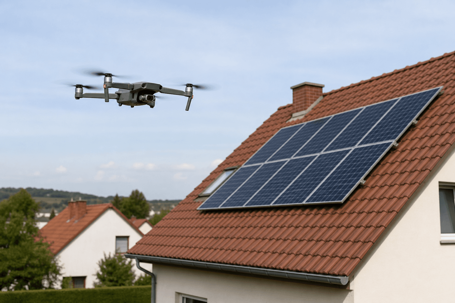 Dron za pregled krova i solarnih panela